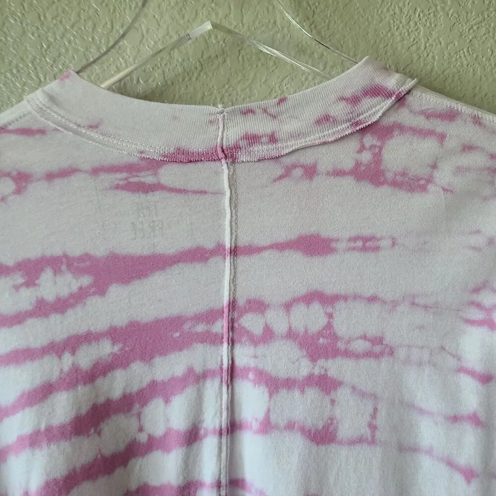 Anthropologie Free People Tie Dye T-Shirt Small Long Sleeve Tee Shirt Oversized - Picture 7 of 10